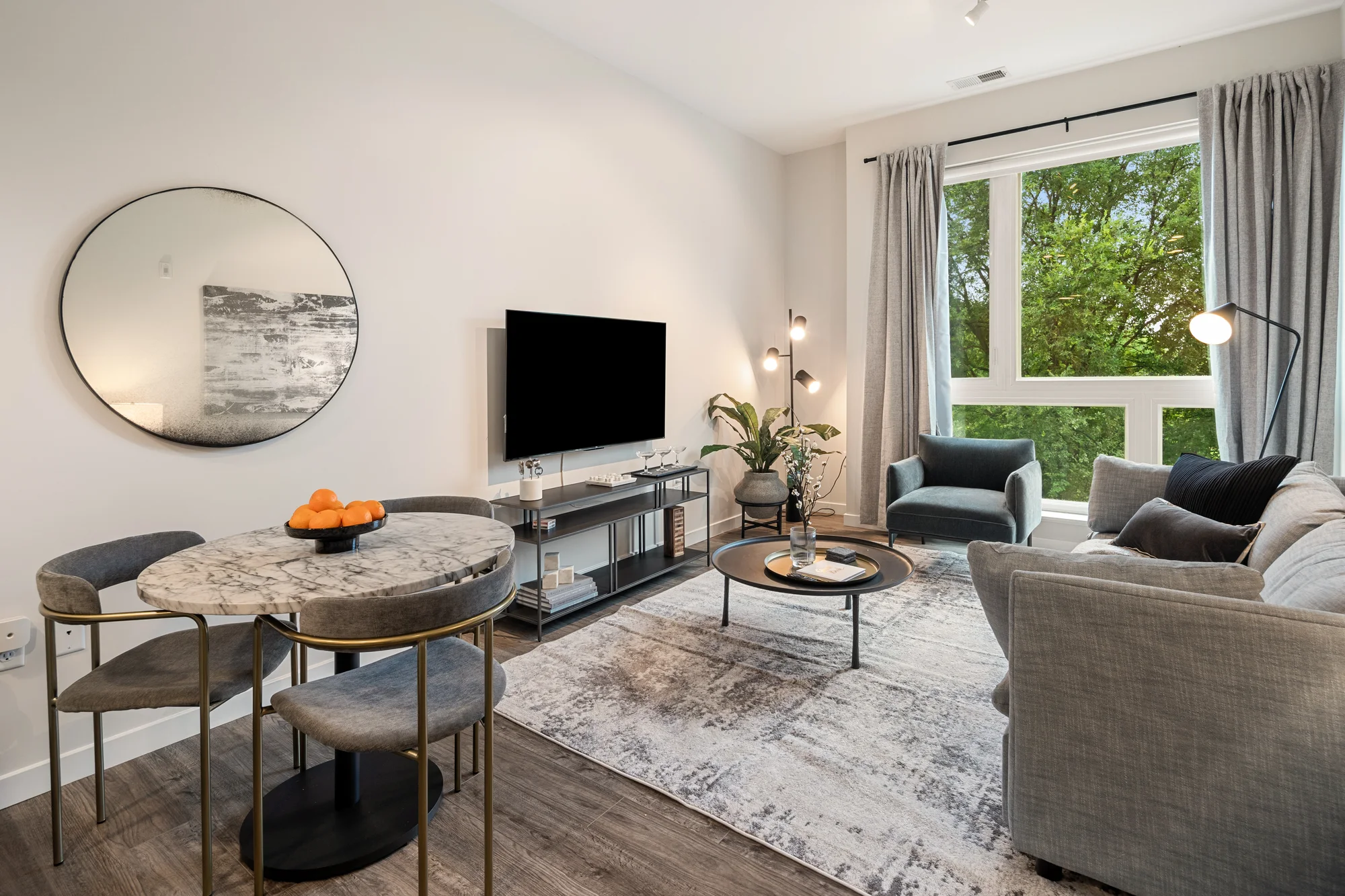 Living and dining — Downtown at Yale
