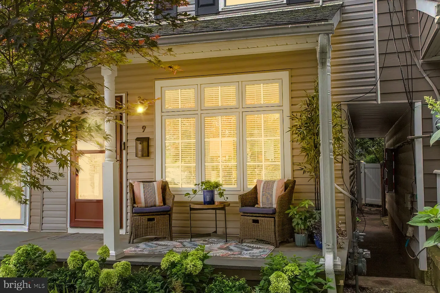 The house at dusk — The Lambertville Haven